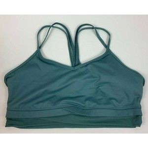 Target All In Motion Bra Plus XXL Sage Green Strappy Sports Bra NO PADS Recycled